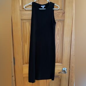 Nine West Black Ribbed Midi Dress